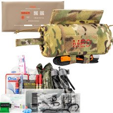 Комлпект: Укомплектована аптечка ROLL PRO збільшенна + балістичний захист 2-го класу. Колір Мультикам 