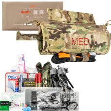Комлпект: Укомплектована аптечка ROLL PRO збільшенна + балістичний захист 1-го класу. Колір Мультикам USA