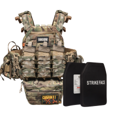 Полегшений бронежилет 6 класу «Ghost Gen4 V2» з керамічними бронеплитами, системою швидкоскидання + 9 підсумки, колір мультикам