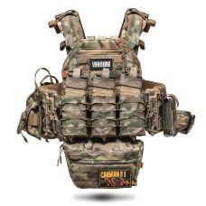 Плитоноска покращена «Ghost Gen4 V2» із системою швидкого скидання + 9 підсумків, колір мультикам