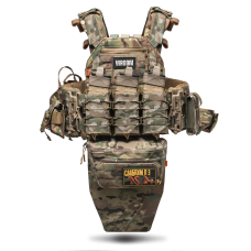 Бронежилет 6 класу "Ghost Gen4 V3" з балістичним захистом 1 класу, системою швидкого скидання + 9 підсумків, колір мультикам