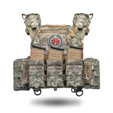 Плитоноска «Ghost Gen4 V1» з системою швидкого скидання, система MOLLE + 3 підсумки, колір піксель