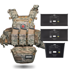 Плитоноска покращена «Ghost Gen4 V2» з балістичним захистом 1 класу, системою швидкого скидання + 9 підсумків, колІр піксель