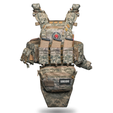 Бронежилет 6 класу "Ghost Gen4 V3" з балістичним захистом 1 класу, системою швидкого скидання + 10 підсумків, колір піксель