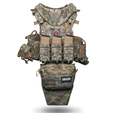 Бронежилет 6 класу "Ghost Gen4 V4" з балістичним захистом 1 класу, системою швидкого скидання + 9 підсумків, колір піксель