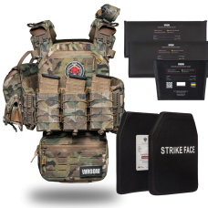 Бронежилет Neptun GEN4 V2+ мультикам 6 класу захисту з бічним і паховим захистом 2 класу, системою швидкоскида