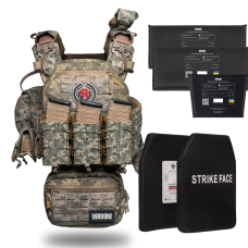 Бронежилет 6 класу Neptun GEN4 V2 з керамічними бронеплитами, бічним захистом + 9 підсумків, колір піксель