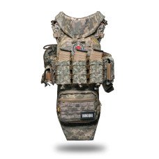 Бронежилет 6 класу Neptun GEN4 V4 піксель, з балістичним захистом 1 класу, системою швидкого скидання + 9 підсумків