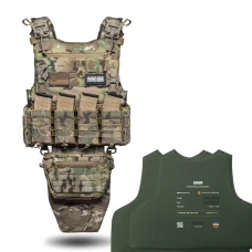 Полегшаний бронежилет OTAMAN V3+ з балістичним захистом 2-го класу під плити М/XL. Колір Мультикам
