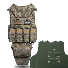 Полегшаний бронежилет OTAMAN V4 з балістичним захистом 1-го класу під плити М/XL. Колір Піксель