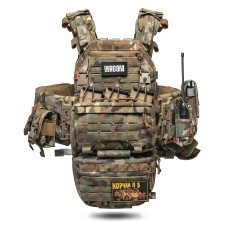 Плитоноска поліпшена Ghost Performance V2 з балістичним захистом 1 класу + 9 підсумків, колір мультикам