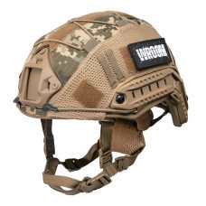 Балістичний шолом (каска) FAST NIJ IIIa койот з кавером піксель