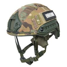 Балістичний шолом (каска) FAST NIJ IIIa оливковий з кавером мультикам