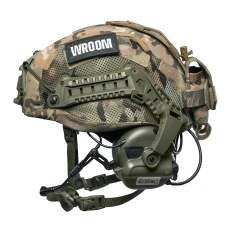 Кевларовий шолом SESTAN BUSCH MID CUT з активними навушниками EARMOR M32. Колір Оливковий