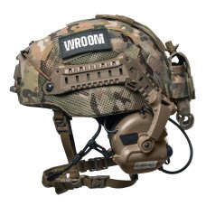 Кевларовий шолом SESTAN BUSCH MID CUT з активними навушниками EARMOR M32. Колір Койот