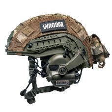 Балістичний шолом (каска) FAST NIJ IIIa з навушниками M32 (X), оливкові + кавер піксель