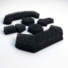 Протиударні демпферні 3D подушки для шолому. Колір Чорний